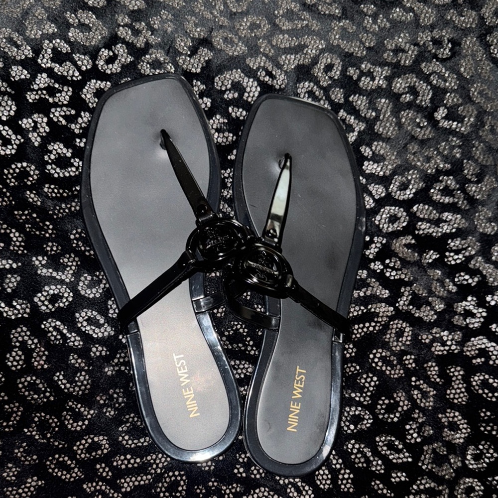 Nine West Black Strappy Sandals